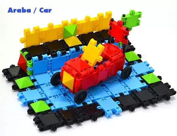 Flexy Tangles Blok Oyunu 88 Parça - Oyuncak Lego Seti - Birbirine Geçmeli STEM Lego Seti - Eğitici Oyuncak - Resim 2