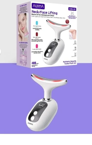 AHB-02 400mAh, 45 Derece Isıtmalı, LCD Göstergeli Boyun ve Yüz Sıkılaştırma Cihazı
