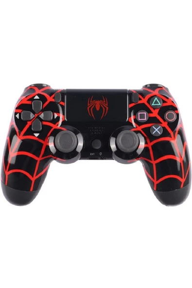 PS4-PC-Android BOX-Android-IOS Telefon Tablet Uyumlu Spıder-Man Tema Titreşimli Bluetooth Oyun Kolu - 4