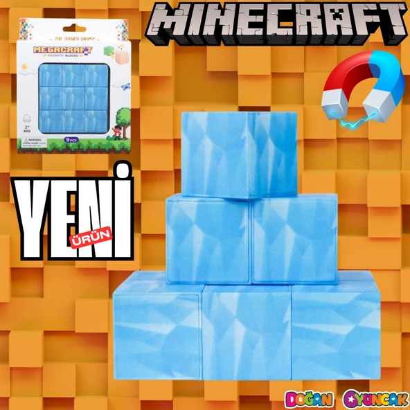 Minecraft Buzul Desenli Blok Manyetik Lego Minecraft Manyetik Lego Minecraft Lego Megacraft Lego Seti Megnetic Blocks ürün görseli