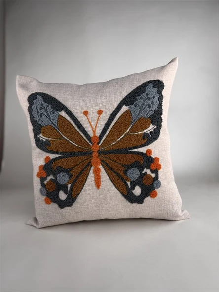 Makine Nakışlı Punch Desenli Kırlent Kılıfı PUN03– 43x43 cm ürün görseli