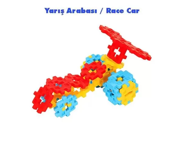 Crazy Eğitici Blok Oyunu 500 Parça - Oyuncak Lego Seti - Birbirine Geçmeli STEM Lego Seti - Eğitici Oyuncak - Resim 3