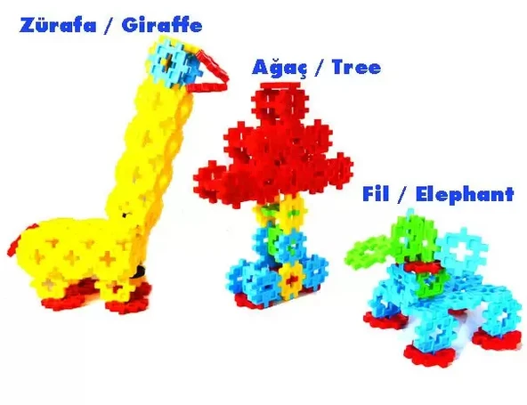 Crazy Eğitici Blok Oyunu 500 Parça - Oyuncak Lego Seti - Birbirine Geçmeli STEM Lego Seti - Eğitici Oyuncak - Resim 7