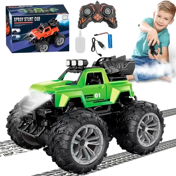 Smoke R/C Araba Yeşil - Uzaktan Kumandalı Duman Atan Araba - Dumanlı Kumandalı Araba - Uzaktan Kumandalı Araba - 4