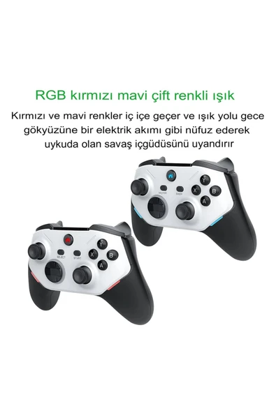 M88 Yeni Nesil 4K 3D TV HDMI 128GB RGB Şarjlı Oyun Kolu Video Oyun Konsolu - Resim 5