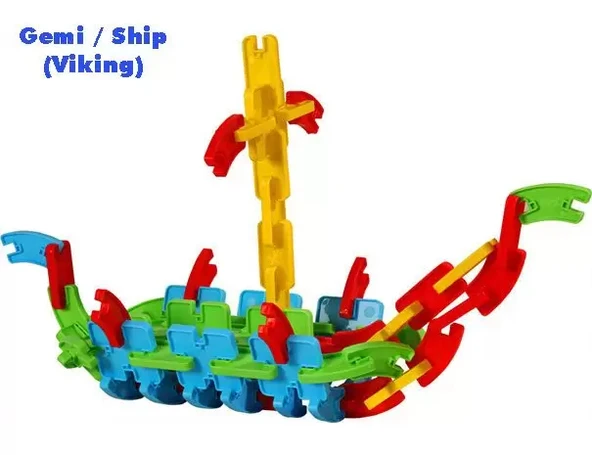 Mega Joesy Eğitici Blok Oyunu 200 Parça - Oyuncak Lego Seti - Birbirine Geçmeli STEM Lego Seti - Eğitici Oyuncak - 12