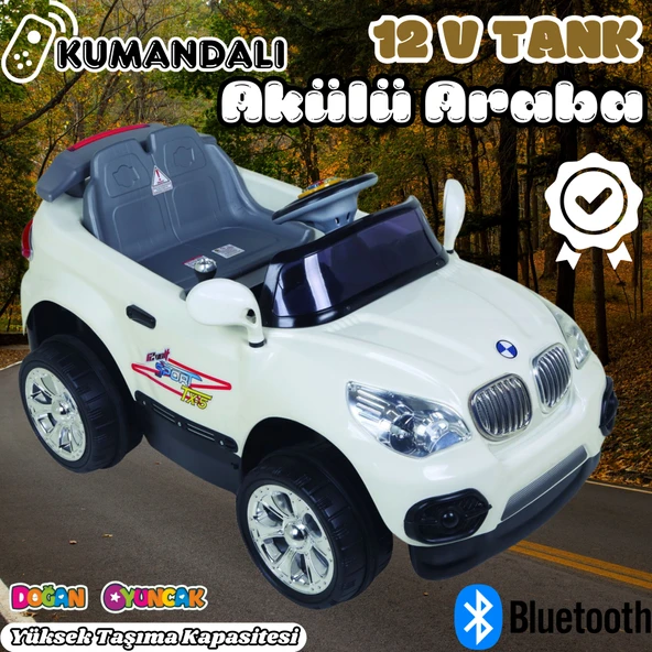 Kumandalı BMW Akülü Araba Beyaz - Kumandalı 12 Volt Tek Kişilik Akülü Araba Akülü JEEP - TX5 Sport Akülü Araba ürün görseli