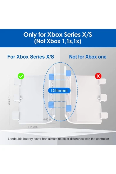 Xbox One/One S/One X Oyun Kolu Yedek Pil Kapağı - Resim 8