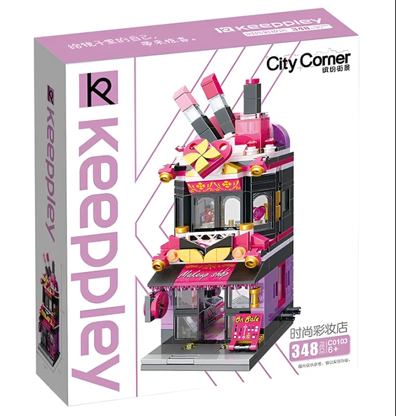 Mikro Blok Makyaj Dükkanı 348 Parça - Lego Setleri - Keeppley Mini Lego - Dükkan Lego - Keeppley Lego - Mikro Bloklar - Resim 2
