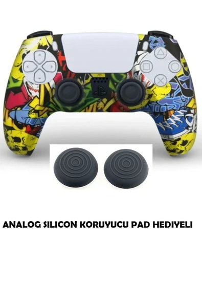 PS5 Dualsense Koruyucu Silikon Kılıf + Analog Silikon Koruyucu - Resim 8
