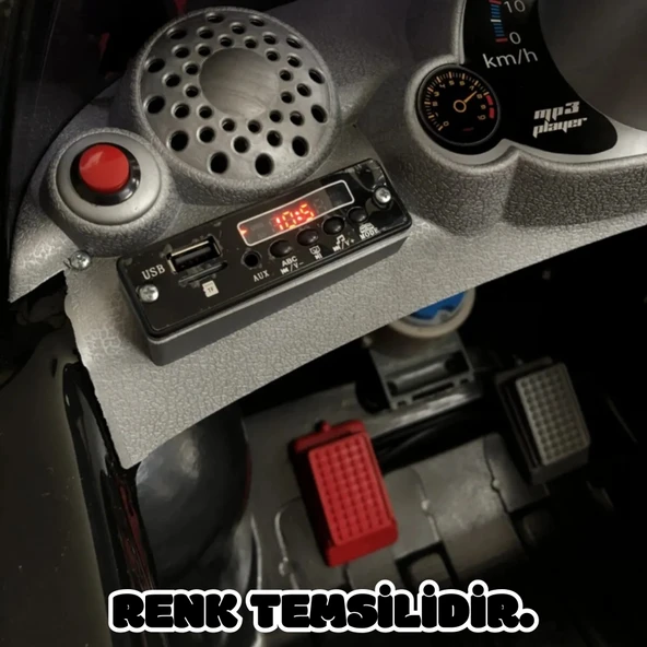 Kumandalı Mini Cooper Akülü Araba Mavi - Kumandalı 12 Volt Tek Kişilik Akülü Araba Akülü JEEP - Turbo Coupe Akülü Araba - Resim 4