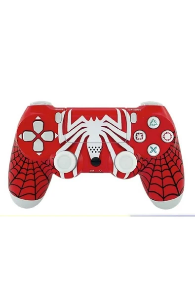 PS4-PC-Android BOX-Android-IOS Telefon Tablet Uyumlu Spıder-Man Tema Titreşimli Bluetooth Oyun Kolu - 7