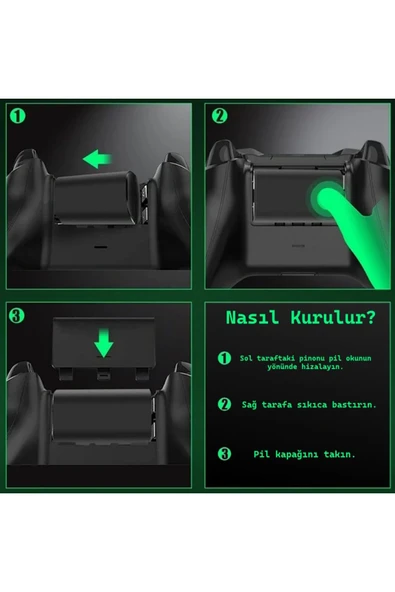 Xbox Series X - Xbox Series S 1400mAh Şarj Edilebilir Pil ve USB-C Şarj Kablosu - Resim 5