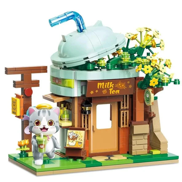 Mikro Blok Sütlü Çay Dükkanı 411 Parça - Lego Setleri - Keeppley Mini Lego - Keeppley Lego - Mikro Bloklar - 2