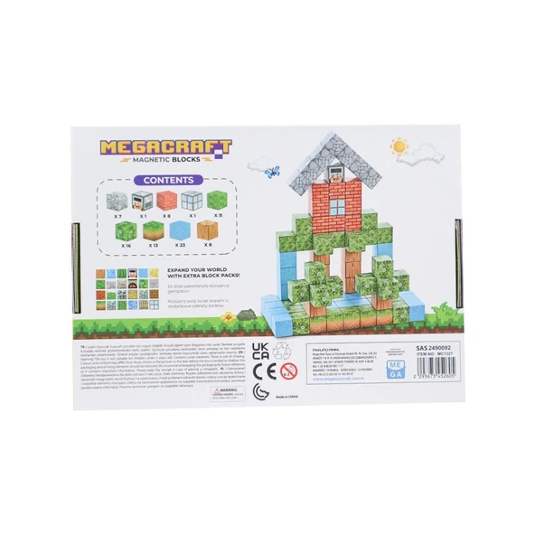 Minecraft Orman Temalı 88 Parça Manyetik Lego Minecraft Manyetik Lego Minecraft Lego Megacraft Lego Seti Megnetic Blocks - Resim 4