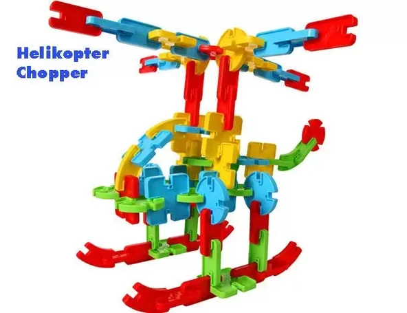 Mega Joesy Eğitici Blok Oyunu 100 Parça - Oyuncak Lego Seti - Birbirine Geçmeli STEM Lego Seti - Eğitici Oyuncak - Resim 11
