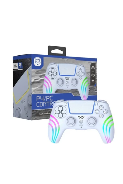PlayStation 4 ve PC için RGB LED Kablosuz Kontrol Cihazı - Resim 5