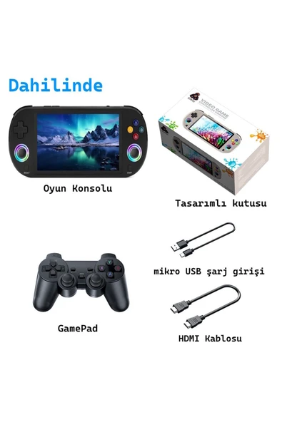 M22P 5 inç Taşınabilir RGB Retro Joystick Gamepad - Resim 5