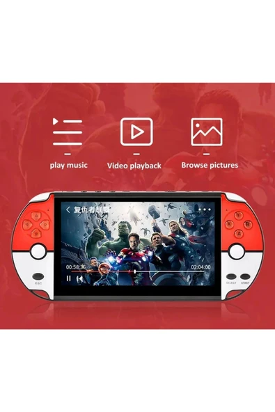 X40 7'inç 16GB Hafıza 3000 Oyunlu HD Retro Video Oyun Konsol - Resim 8