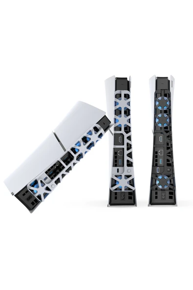 TP5-3538 PS5 Slim İçin Led Işıklı Kademeli Güçlü Soğutma Fanı - Resim 3