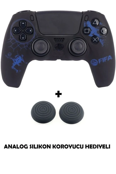 PS5 Dualsense Futbol Takımı Temalı Koruyucu Silikon Kılıf + Analog silikon Koruyucu - Resim 4