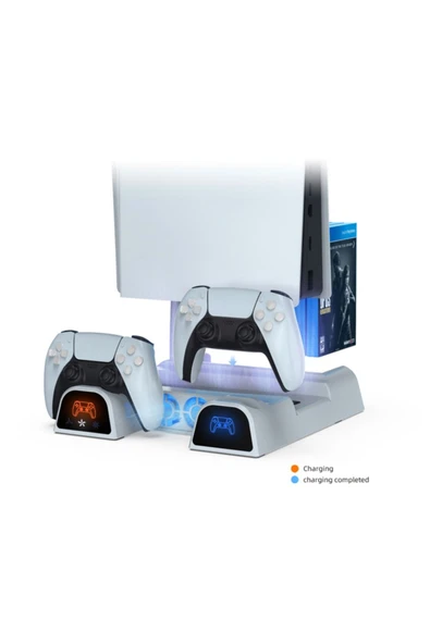 Playstation 5 Çok Amaçlı Soğutucu ve Şarj Standı - Resim 6