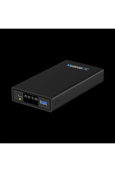 ENERX Powerbank 20000 mAh 22.5 Watt Led Göstergeli ENR-P2025DT siyah-Beyaz - 1