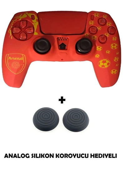 PS5 Dualsense Futbol Takımı Temalı Koruyucu Silikon Kılıf + Analog silikon Koruyucu - Resim 7