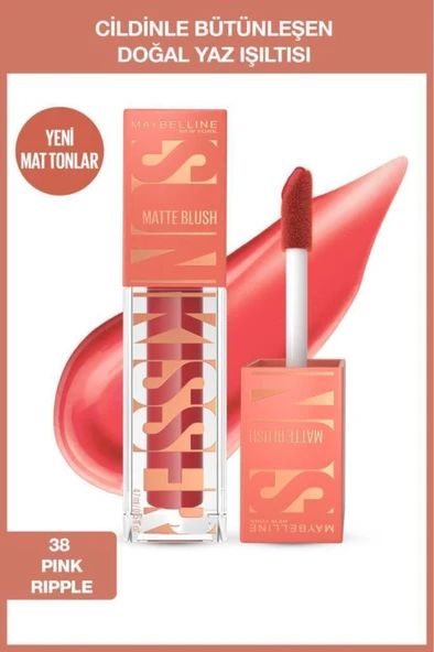 Maybelline New York Sunkisser Hazy Matte Likit Allık - 38 Pink Ripple ürün görseli 1