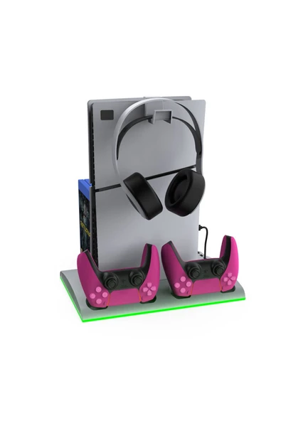 TP5-3570 Multi Fonksiyonel PS5 Slim/ PS5 Dijital RGB Işıklı Soğutma ve Şarj İstasyonu - Resim 5