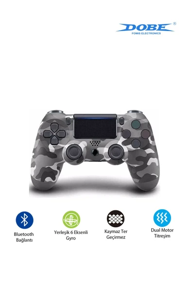 PS4-PC-Android BOX-Android-IOS Telefon Tablet Uyumlu Titreşimli Bluetooth Oyun Kolu - Resim 2