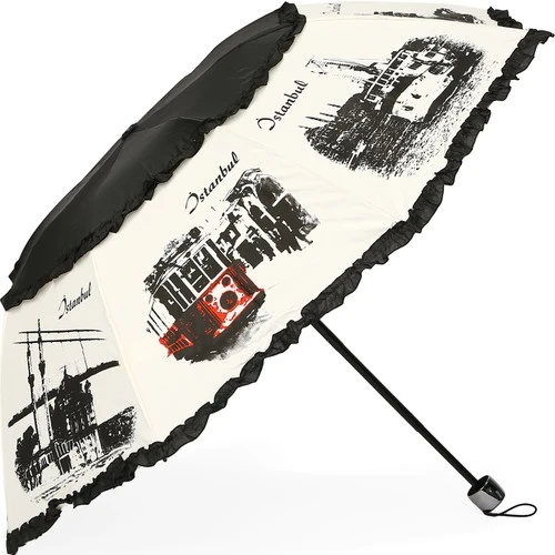 Eleven Siyah İstanbullu Katlanır Şemsiye - Resim 2