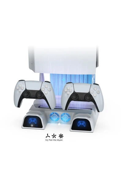 Playstation 5 Çok Amaçlı Soğutucu ve Şarj Standı - Resim 3