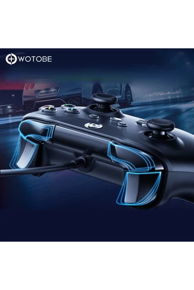 Xbox One Kablolu Turbo Fonksiyonlu Çift Titreşimli Oyun Kolu Joystick Gamepad - Resim 2