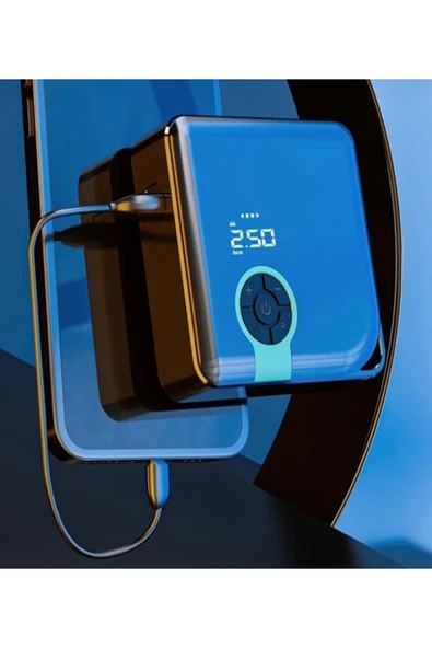 A5544 LED Işıklı Taşınabilir Kompresörlü Hava Pompası - Resim 4