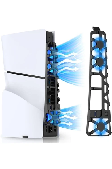 TP5-3538 PS5 Slim İçin Led Işıklı Kademeli Güçlü Soğutma Fanı - Resim 6