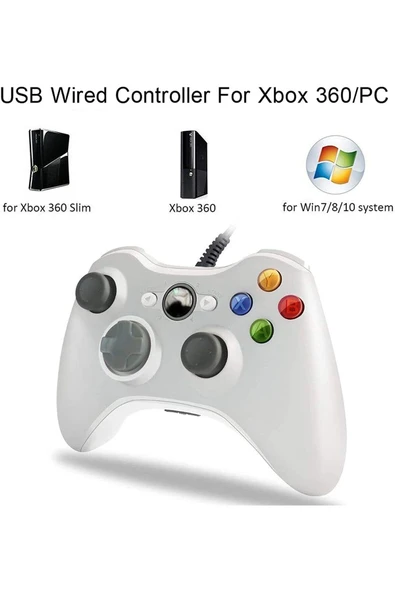 360 Usb Kablolu Oyuncu Kontroller Geliştirilmiş Ergonomik Tasarım - Resim 7