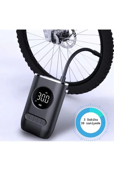 Taşınabilir Şarjlı 150PSI Hava Pompası - Resim 3