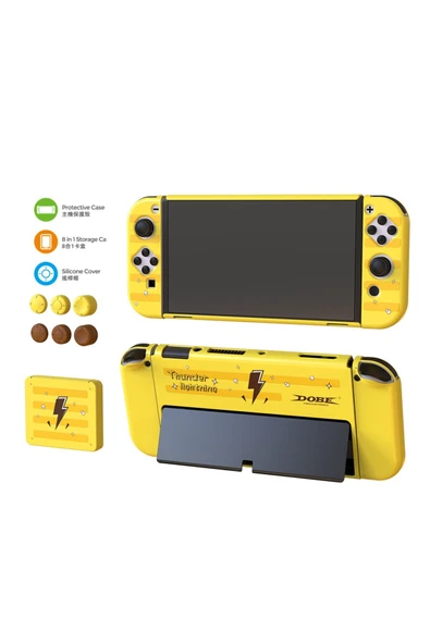 Switch OLED 3in1 Standlı Rnkli Kılıf Analog Yükseltici ve Koruyucu Kart Kutusu ürün görseli 1