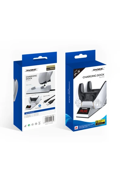 Ps5 Charging Dock Led Işıklı Göstergeli Playstation 5 Şarj Istasyonu Şarj Standı ürün görseli 1