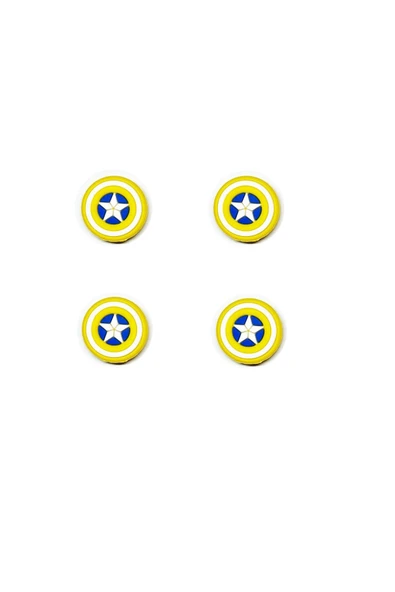 Desenli Sony Ps5/ps4/ps3 Analog Koruyucu Silikon Pad-kaptan Amerika - Resim 10