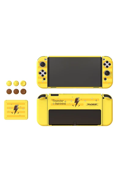 Switch OLED 3in1 Standlı Rnkli Kılıf Analog Yükseltici ve Koruyucu Kart Kutusu - Resim 2