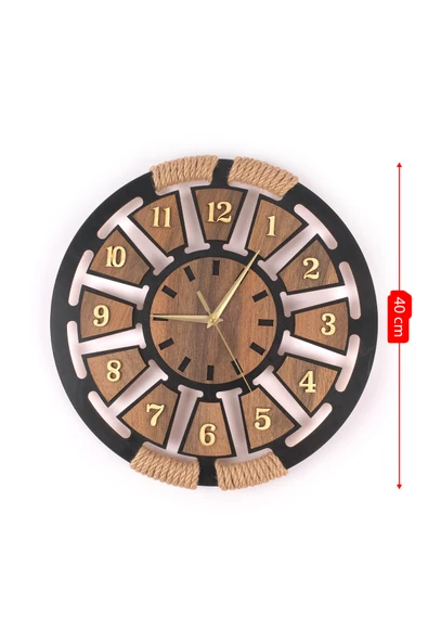 Ahşap Dekoratif Duvar Saati - 2