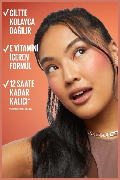 Maybelline New York Sunkisser Hazy Matte Likit Allık - 38 Pink Ripple - Resim 3