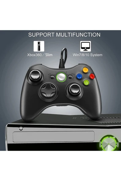 360 Usb Kablolu Oyuncu Kontroller Geliştirilmiş Ergonomik Tasarım - Resim 4