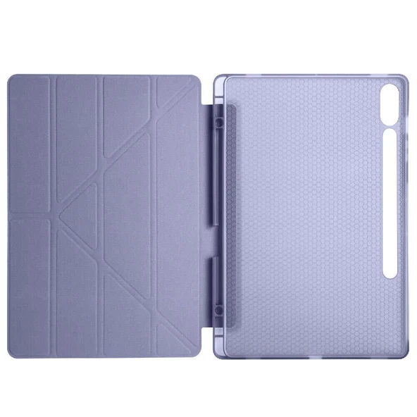 Samsung Galaxy Tab S9 FE X510 11 İnç Katlanabilir Kalemlikli Standlı Akıllı Kılıf  Lavanta - 4