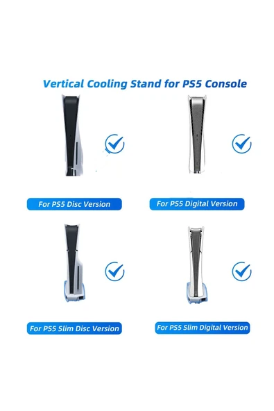 TP5-3557 PS5 Slim ve Tüm Modeller için Multi Fonksiyon Soğutma ve Şarj Ünitesi Uyumlu - Resim 12