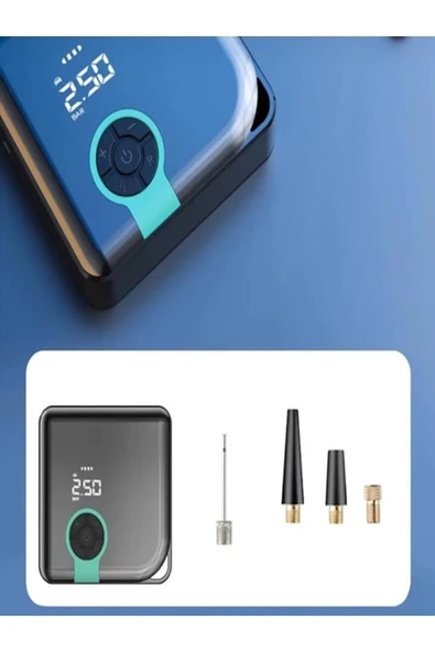 A5544 LED Işıklı Taşınabilir Kompresörlü Hava Pompası - Resim 3