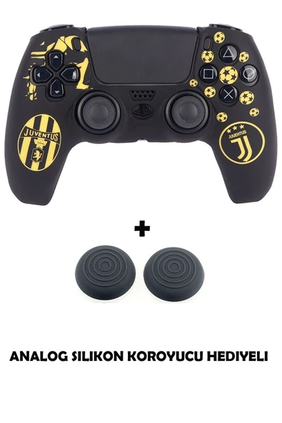 PS5 Dualsense Futbol Takımı Temalı Koruyucu Silikon Kılıf + Analog silikon Koruyucu - Resim 10