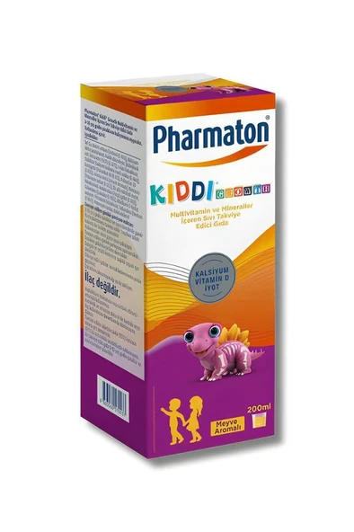 Pharmaton Kiddi Growth Kalsiyum Vitamin D İyot İçeren Multivitamin Şurup 200 ml